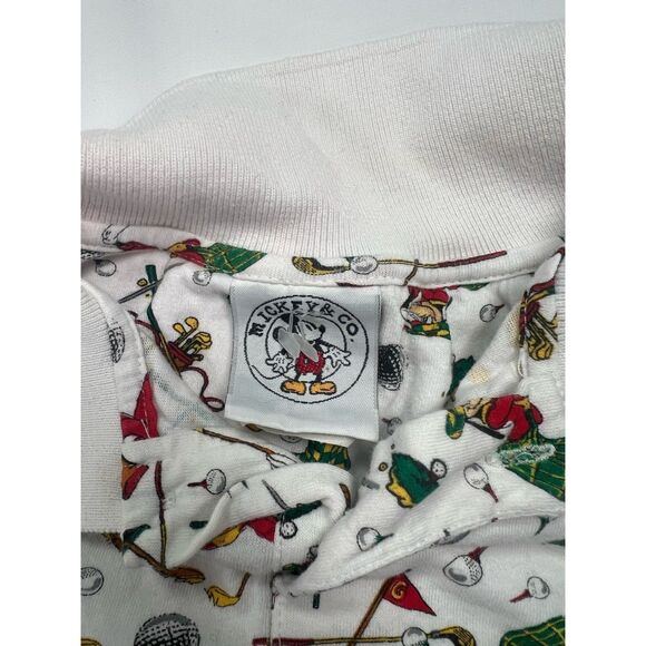 Vintage Disney Mickey & Co Polo Shirt All Over Print Goofy Golf Polo Shirt - M - Picture 5 of 6